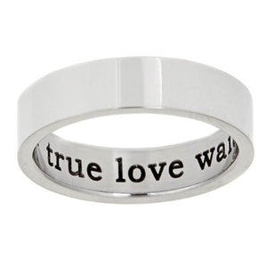 True Love Waits Inside Stainless Steel Purity Ring – Guys